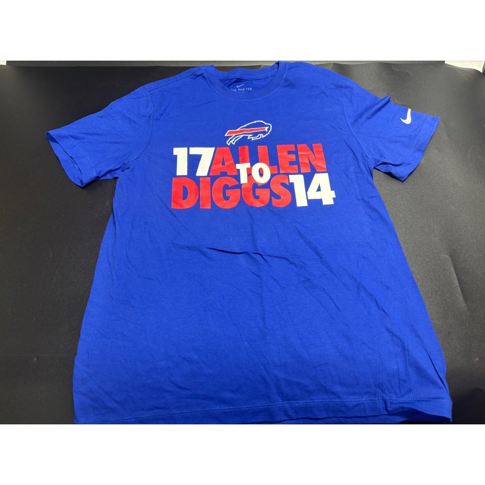 Nike Men's NFL Buffalo Bills 17 Allen To Diggs 14 Blue Size Medium
